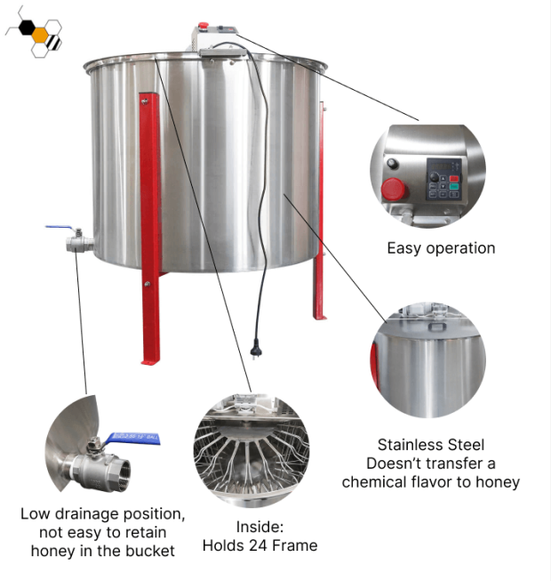 24 Frame dadant honey extractor