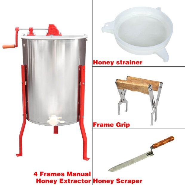 4 Frames Manual Honey Extractor